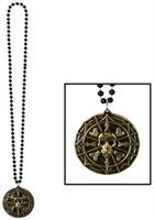 Beads w/Pirate Coin Medallion