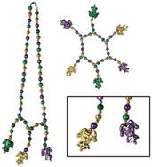 Mardi Gras Beads Choker/Bracelet Set