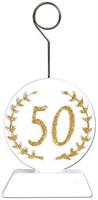 Glittered "50" Photo/Balloon Holder