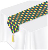 Printed Mardi Gras Table Runner