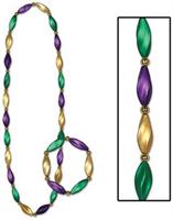 Satin Swirl Beads/Bracelet Set