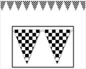 Checkered Pennant Banner
