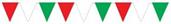 Red, White & Green Pennant Banner