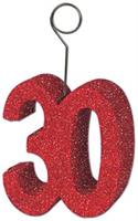 Glittered "30" Photo/Balloon Holder