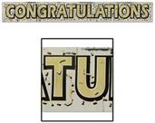Metallic Congratulations Fringe Banner