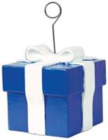 Blue Gift Box Photo/Balloon Holder