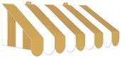 3-D Gold & White Awning Wall Decoration