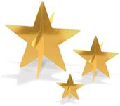 3-D Foil Star Centerpieces