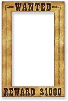 Western Wanted Photo Fun Frame