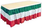 Red, White & Green Table Skirting