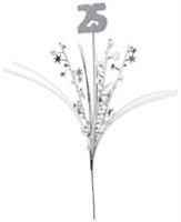 Glittered "25" Metallic Star Spray
