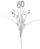 Glittered "60" Metallic Star Spray