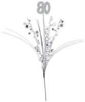 Glittered "80" Metallic Star Spray