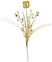 Glittered "50" Metallic Star Spray