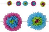 Tissue Flower Garland