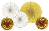 Assorted Paper & Foil Decorative Fans