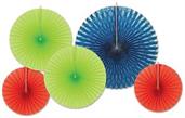 Assorted Paper & Foil Decorative Fans