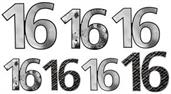 "16" Foil Cutouts
