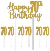 Happy "70th" Birthday Cake Topper