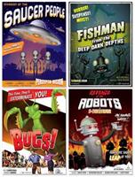 50's B-Movie Drive-In Poster Cutouts