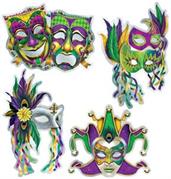 Foil Mardi Gras Mask Cutouts