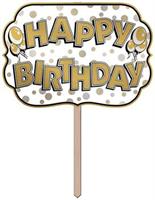 Foil Happy Birthday Yard Sign