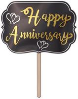 Foil Happy Anniversary Yard Sign