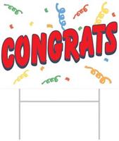 Plastic Congrats Yard Sign