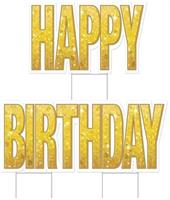 Plas Jumbo Happy Birthday Yard Sign Set