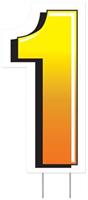 Plastic "1" Yard Sign