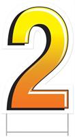 Plastic "2" Yard Sign