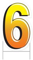 Plastic "6" Yard Sign