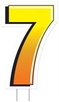 Plastic "7" Yard Sign