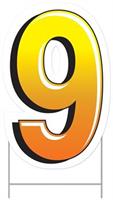 Plastic "9" Yard Sign