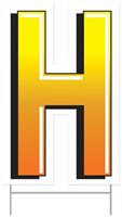 Plastic "H" Yard Sign