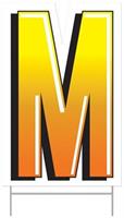 Plastic "M" Yard Sign