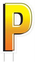 Plastic "P" Yard Sign