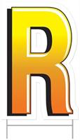 Plastic "R" Yard Sign