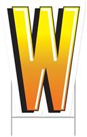Plastic "W" Yard Sign