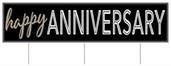 Plastic Jumbo Happy Anniv Yard Sign