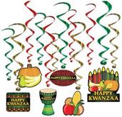 Happy Kwanzaa Whirls