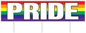 Plastic Jumbo Pride Yard Sign