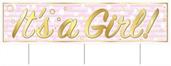 Plastic Jumbo It's A Girl! Yard Sign