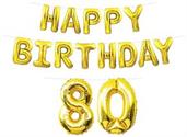 Happy Birthday "80" Balloon Streamer