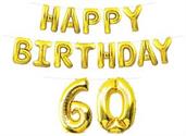 Happy Birthday "60" Balloon Streamer