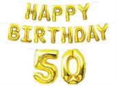 Happy Birthday "50" Balloon Streamer