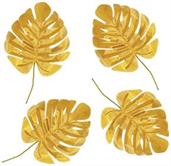 Fabric Gold Palm Leaves