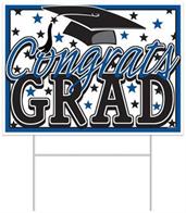 Plastic Congrats Grad Yard Sign
