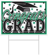 Plastic Congrats Grad Yard Sign