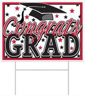 Plastic Congrats Grad Yard Sign